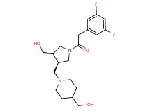 ((3R*,4R*)-1-[(3,5-difluorophenyl)acetyl]-4-{[4-(hydroxymethyl)piperidin-1-yl]methyl}pyrrolidin-3-yl)methanol