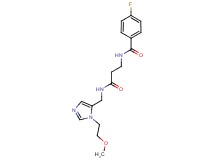 4-fluoro-N-[3-({[1-(2-methoxyethyl)-1H-imidazol-5-yl]methyl}amino)-3-oxopropyl]benzamide