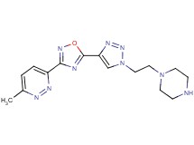 3-methyl-6-(5-{1-[2-(1-piperazinyl)ethyl]-1H-1,2,3-triazol-4-yl}-1,2,4-oxadiazol-3-yl)pyridazine hydrochloride