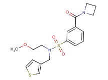3-(azetidin-1-ylcarbonyl)-N-(2-methoxyethyl)-N-(3-thienylmethyl)benzenesulfonamide