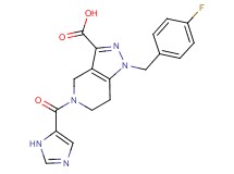 1-(4-fluorobenzyl)-5-(1H-imidazol-5-ylcarbonyl)-4,5,6,7-tetrahydro-1H-pyrazolo[4,3-c]pyridine-3-carboxylic acid