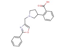 2-{1-[(2-phenyl-1,3-oxazol-4-yl)methyl]-3-pyrrolidinyl}benzoic acid
