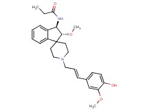 N-{(2R*,3R*)-1'-[(2E)-3-(4-hydroxy-3-methoxyphenyl)-2-propen-1-yl]-2-methoxy-2,3-dihydrospiro[indene-1,4'-piperidin]-3-yl}propanamide