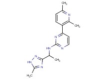 4-(2,6-dimethylpyridin-3-yl)-N-[1-(5-methyl-1H-1,2,4-triazol-3-yl)ethyl]pyrimidin-2-amine