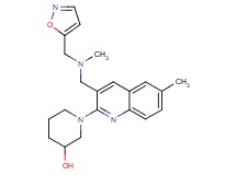1-(3-{[(5-isoxazolylmethyl)(methyl)amino]methyl}-6-methyl-2-quinolinyl)-3-piperidinol