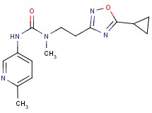 N-[2-(5-cyclopropyl-1,2,4-oxadiazol-3-yl)ethyl]-N-methyl-N'-(6-methylpyridin-3-yl)urea