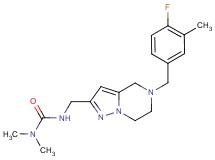 N'-{[5-(4-fluoro-3-methylbenzyl)-4,5,6,7-tetrahydropyrazolo[1,5-a]pyrazin-2-yl]methyl}-N,N-dimethylurea