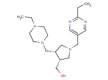 {(3R*,4S*)-4-[(4-ethylpiperazin-1-yl)methyl]-1-[(2-ethylpyrimidin-5-yl)methyl]pyrrolidin-3-yl}methanol