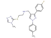 N-{[3-(4-fluorophenyl)-1-(4-methylphenyl)-1H-pyrazol-4-yl]methyl}-2-[(4-methyl-4H-1,2,4-triazol-3-yl)thio]ethanamine