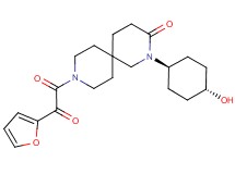 9-[2-furyl(oxo)acetyl]-2-(trans-4-hydroxycyclohexyl)-2,9-diazaspiro[5.5]undecan-3-one