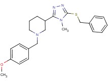3-[5-(benzylthio)-4-methyl-4H-1,2,4-triazol-3-yl]-1-(4-methoxybenzyl)piperidine