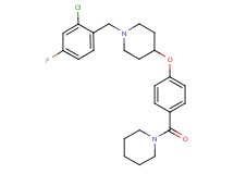 1-(2-chloro-4-fluorobenzyl)-4-[4-(1-piperidinylcarbonyl)phenoxy]piperidine