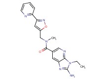 2-amino-3-ethyl-N-methyl-N-[(3-pyridin-2-ylisoxazol-5-yl)methyl]-3H-imidazo[4,5-b]pyridine-6-carboxamide
