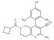 2-amino-6-(cyclobutylcarbonyl)-4-(4-hydroxy-2,6-dimethylphenyl)-5,6,7,8-tetrahydro-1,6-naphthyridine-3-carbonitrile