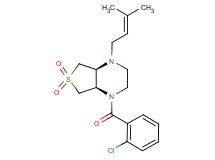 (4aS*,7aR*)-1-(2-chlorobenzoyl)-4-(3-methyl-2-buten-1-yl)octahydrothieno[3,4-b]pyrazine 6,6-dioxide