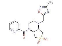 (4aS*,7aR*)-1-[(3-methyl-1,2,4-oxadiazol-5-yl)methyl]-4-(pyridin-2-ylcarbonyl)octahydrothieno[3,4-b]pyrazine 6,6-dioxide