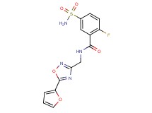 5-(aminosulfonyl)-2-fluoro-N-{[5-(2-furyl)-1,2,4-oxadiazol-3-yl]methyl}benzamide