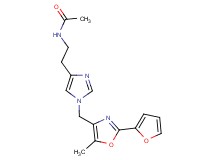 N-[2-(1-{[2-(2-furyl)-5-methyl-1,3-oxazol-4-yl]methyl}-1H-imidazol-4-yl)ethyl]acetamide