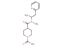 1-acetyl-N-methyl-N-(1-methyl-2-pyridin-2-ylethyl)piperidine-4-carboxamide