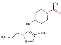 1-acetyl-N-(4-methyl-1-propyl-1H-pyrazol-5-yl)-4-piperidinamine trifluoroacetate