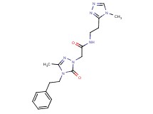 2-[3-methyl-5-oxo-4-(2-phenylethyl)-4,5-dihydro-1H-1,2,4-triazol-1-yl]-N-[2-(4-methyl-4H-1,2,4-triazol-3-yl)ethyl]acetamide