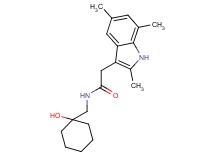 N-[(1-hydroxycyclohexyl)methyl]-2-(2,5,7-trimethyl-1H-indol-3-yl)acetamide