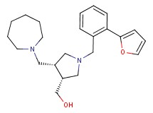 {(3R*,4R*)-4-(azepan-1-ylmethyl)-1-[2-(2-furyl)benzyl]pyrrolidin-3-yl}methanol