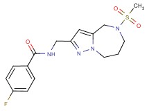4-fluoro-N-{[5-(methylsulfonyl)-5,6,7,8-tetrahydro-4H-pyrazolo[1,5-a][1,4]diazepin-2-yl]methyl}benzamide
