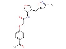 2-(4-acetylphenoxy)-N-{(3R*,4S*)-4-[(3-methylisoxazol-5-yl)methyl]tetrahydrofuran-3-yl}acetamide