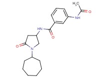 3-(acetylamino)-N-(1-cycloheptyl-5-oxo-3-pyrrolidinyl)benzamide