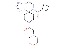 5-(cyclobutylcarbonyl)-1'-(morpholin-4-ylacetyl)-1,5,6,7-tetrahydrospiro[imidazo[4,5-c]pyridine-4,4'-piperidine]