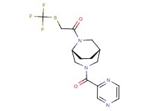 (1S*,5R*)-3-(2-pyrazinylcarbonyl)-6-{[(trifluoromethyl)thio]acetyl}-3,6-diazabicyclo[3.2.2]nonane
