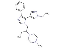 1-(1-{[5-(1-ethyl-1H-pyrazol-4-yl)-4-phenyl-1H-imidazol-1-yl]methyl}propyl)-4-methylpiperazine