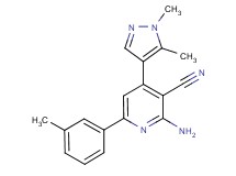 2-amino-4-(1,5-dimethyl-1H-pyrazol-4-yl)-6-(3-methylphenyl)nicotinonitrile