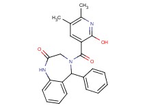 4-[(2-hydroxy-5,6-dimethyl-3-pyridinyl)carbonyl]-5-phenyl-1,3,4,5-tetrahydro-2H-1,4-benzodiazepin-2-one