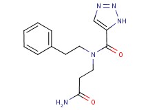 N-(3-amino-3-oxopropyl)-N-(2-phenylethyl)-1H-1,2,3-triazole-5-carboxamide