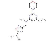 6-ethyl-N-[(5-isopropyl-1,2,4-oxadiazol-3-yl)methyl]-N-methyl-2-morpholin-4-ylpyrimidin-4-amine