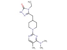 5-({1-[4-(dimethylamino)-5-methyl-2-pyrimidinyl]-4-piperidinyl}methyl)-4-ethyl-2,4-dihydro-3H-1,2,4-triazol-3-one