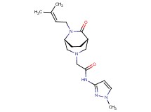 2-[(1S*,5R*)-6-(3-methyl-2-buten-1-yl)-7-oxo-3,6-diazabicyclo[3.2.2]non-3-yl]-N-(1-methyl-1H-pyrazol-3-yl)acetamide