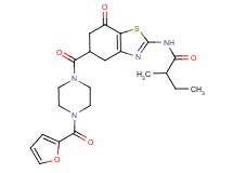N-(5-{[4-(2-furoyl)-1-piperazinyl]carbonyl}-7-oxo-4,5,6,7-tetrahydro-1,3-benzothiazol-2-yl)-2-methylbutanamide