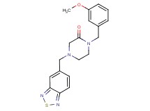 4-(2,1,3-benzothiadiazol-5-ylmethyl)-1-(3-methoxybenzyl)-2-piperazinone