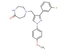 1-{[3-(3-fluorophenyl)-1-(4-methoxyphenyl)-1H-pyrazol-4-yl]methyl}-1,4-diazepan-5-one