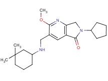 6-cyclopentyl-3-{[(3,3-dimethylcyclohexyl)amino]methyl}-2-methoxy-6,7-dihydro-5H-pyrrolo[3,4-b]pyridin-5-one