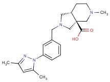 (3aS*,7aR*)-2-[3-(3,5-dimethyl-1H-pyrazol-1-yl)benzyl]-5-methyloctahydro-3aH-pyrrolo[3,4-c]pyridine-3a-carboxylic acid