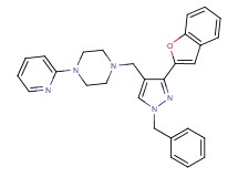 1-{[3-(1-benzofuran-2-yl)-1-benzyl-1H-pyrazol-4-yl]methyl}-4-(2-pyridinyl)piperazine
