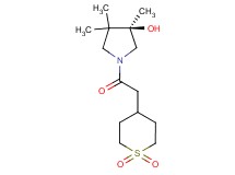 (3R)-1-[(1,1-dioxidotetrahydro-2H-thiopyran-4-yl)acetyl]-3,4,4-trimethyl-3-pyrrolidinol