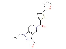 (1-ethyl-5-{[5-(tetrahydro-2-furanyl)-2-thienyl]carbonyl}-4,5,6,7-tetrahydro-1H-pyrazolo[4,3-c]pyridin-3-yl)methanol