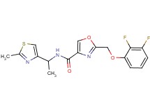 2-[(2,3-difluorophenoxy)methyl]-N-[1-(2-methyl-1,3-thiazol-4-yl)ethyl]-1,3-oxazole-4-carboxamide