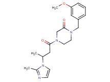 1-(3-methoxybenzyl)-4-[3-(2-methyl-1H-imidazol-1-yl)butanoyl]-2-piperazinone