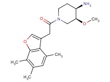 (3S*,4R*)-3-methoxy-1-[(4,6,7-trimethyl-1-benzofuran-3-yl)acetyl]piperidin-4-amine